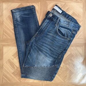 Size 34x30 - Express Jeans Alec Super Skinny Fit Motorcycle Denim Pants
